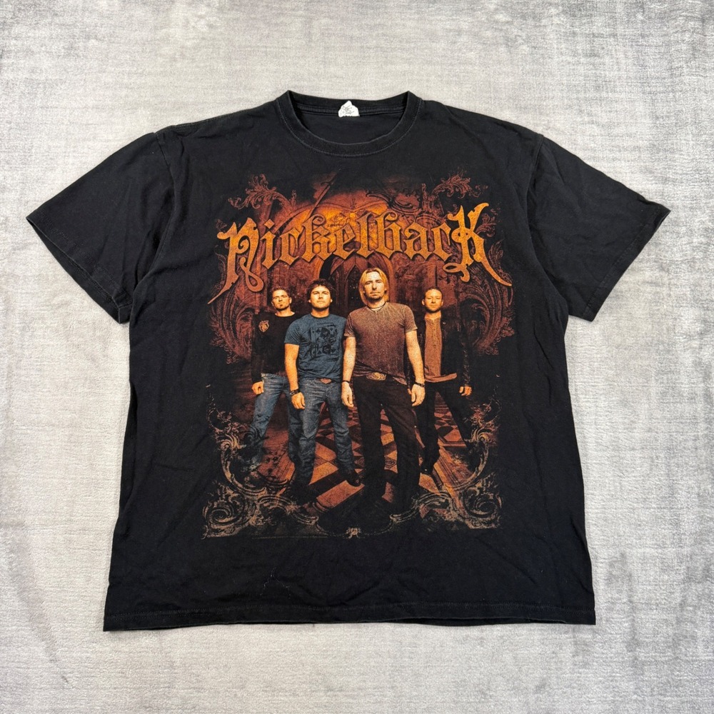 Nickelback Shirt Men XL Black 2010 Tour Graphic Band Tee Rock Concert Anvil